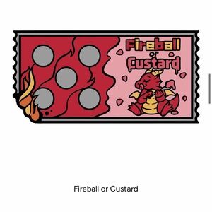 Dungeon Crawler Carl Enamel Pin – Foam Brain Games – Fireball or Custard